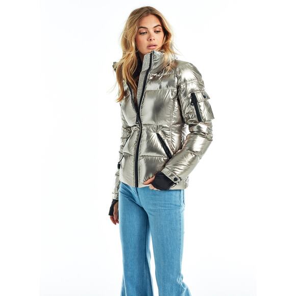 SAM. Freestyle Goose Down Puffer Jacket Silver Wind‑Resistant Winter Cozy Ski - Picture 2 of 14